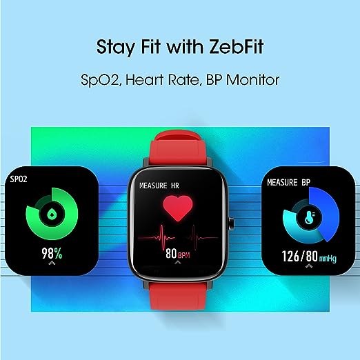 ZEBRONICS ZEB-FIT280CH Smart Watch with Screen Size 3.55cm (1.39inch) 12 Sports Modes, IP68 Waterproof, Heart Rate, BP, SpO2, Caller ID, 7 Days Storage (Black+ Red) ZEBRONICS ZEB-FIT280CH Smart Watch with Screen Size 3.55cm (1.39inch) 12 Sports Modes, IP68 Waterproof, Heart Rate, BP, SpO2, Caller ID, 7 Days Storage (Black+ Red)